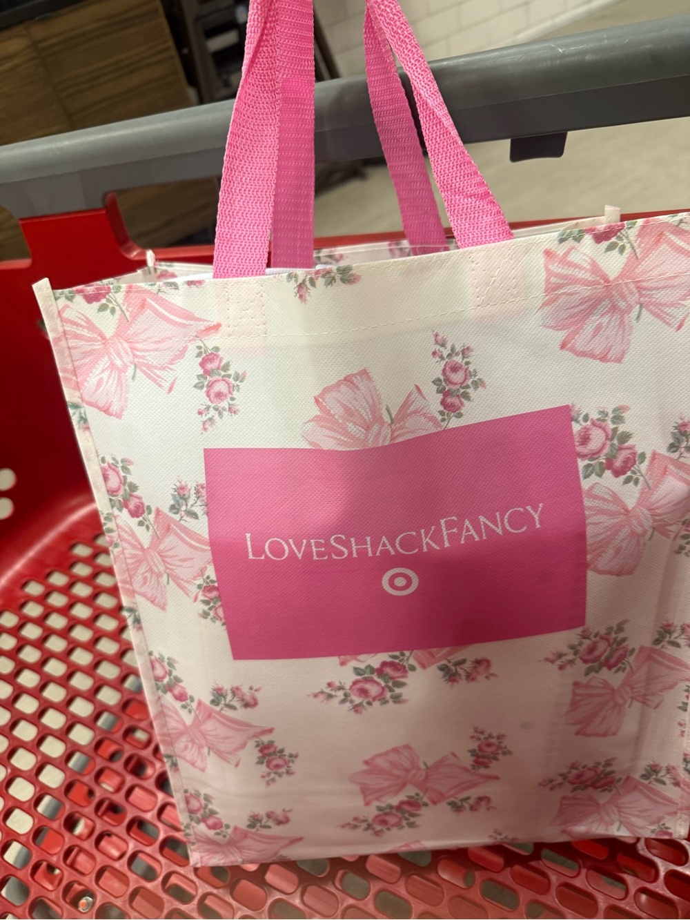 LoveShackFancy Pink Floral Reusable Tote